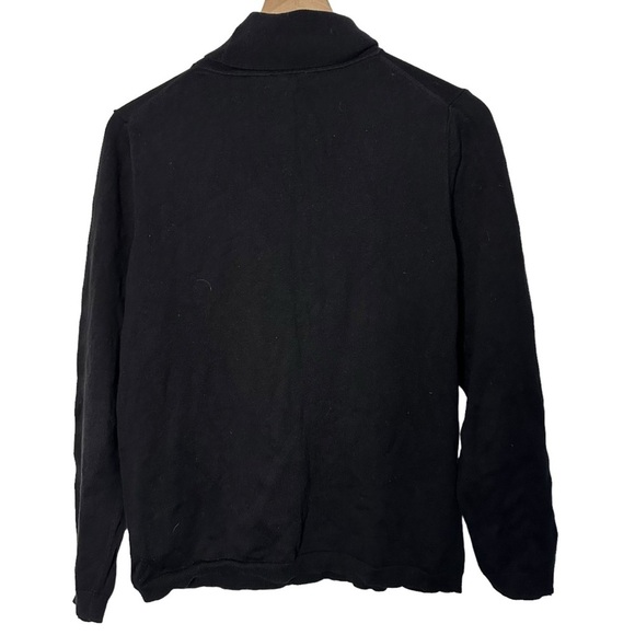 Talbots Women's Cotton Cowlneck Lightweight Black Sweater Size Large Petite - Picture 2 of 7